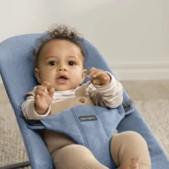 BabyBjörn Bliss Wipstoel - Geweven - Mélange Blauw