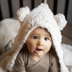 Baby's Only Snow Wikkeldeken Met Oortjes - Wolwit