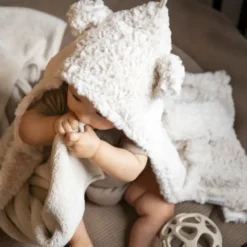 Baby's Only Snow Wikkeldeken Met Oortjes - Wolwit