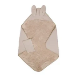 Bamboom Badcape met Washand - Duo Set Waffle - 75x75 cm - Mocha Sand