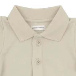 Bamboom Long Sleeve Polo Romper - 6 Mnd - Sand