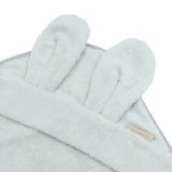Bamboom New Born Badcape Met Oren + Washand - Sky Grey