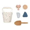 Bamboom Strandset – Emmer, Schep & 4 Vormpjes - Sealife
