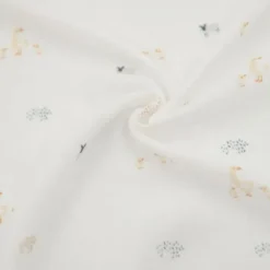 Bamboom Swaddle Muslin - XL - 120 x 120 - Set Of 2 - Farm Buddies / Light Sand