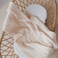 Bamboom Wrinkled Ledikantdeken - Water Peach