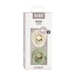 BiBs Boheme Fopspeen - Rond - 2 Stuks - 0-6 Mnd - Woodchuck/Blush