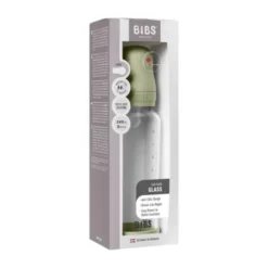 BIBS Fles - Medium Flow - 240 ml - Silicone/Glas - Sage