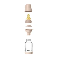 BIBS Fles - Slow Flow - 120 ml - Glas/Latex - Blush