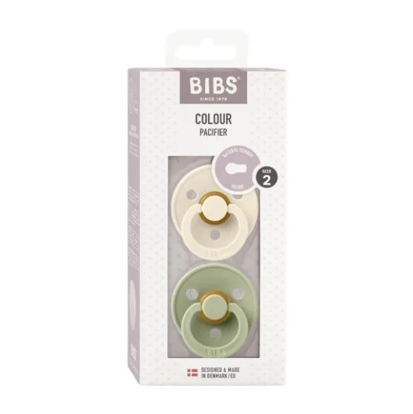 BiBs Fopspeen - Rond - 2 Stuks - 6-18 Mnd - Hush / Grape