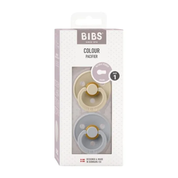 BiBs Fopspeen Vanilla / Cloud 0-6 Mnd 2 Stuks