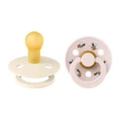 BiBs Studio Colour Fopspeen - Rond - 2 Stuks - 0-6 Mnd - Ladybug Violet Sky Mix
