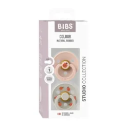 BiBs Studio Colour Fopspeen - Rond - 2 Stuks - 0-6 Mnd - Ladybug Violet Sky Mix