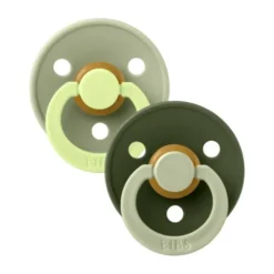 BiBs Studio Fusion Fopspeen - Rond - 2 Stuks - 6-18 Mnd - Sage/Hunter Green