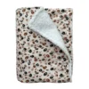 Bink Bedding Wiegdeken Dubbelzijdig 75 x 100 cm - Leopard / Sherpa Beige