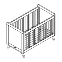 Bopita Fenna Babykamer Wit / Naturel | Bed 60 x 120 cm + Commode