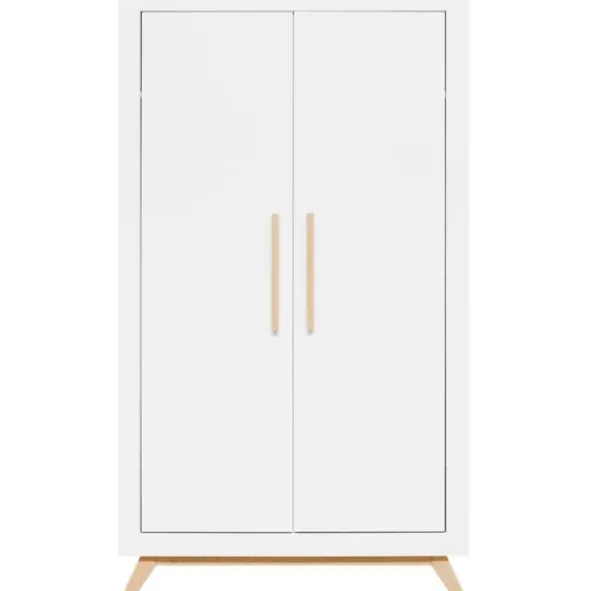 Bopita Fenna Kledingkast Wit / Naturel 2-Deurs