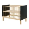Bopita Floris Babybed Zwart / Naturel 60 x 120 cm