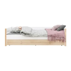 Bopita Lucas Bedbank - 90x200 cm - Wit/Naturel