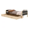 Bopita Lucas Bed - 90 x 200 cm - Zwart / Naturel