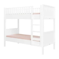 Bopita Stapelbed 90×200 met Rechte Trap Nordic - Wit