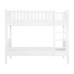 Bopita Stapelbed 90×200 met Rechte Trap Nordic - Wit