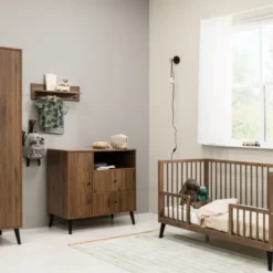 Bopita Zara Babykamer Walnoot | Bed 60x120 + Commode