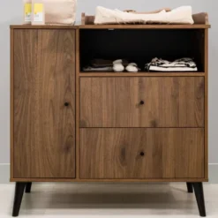 Bopita Zara Babykamer Walnoot | Bed 60x120 + Commode