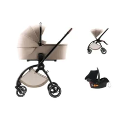 Britax Römer RIO Diamond Style 3-in-1 Kinderwagen - Teak | Kidsriver Autostoel - Curve - Black