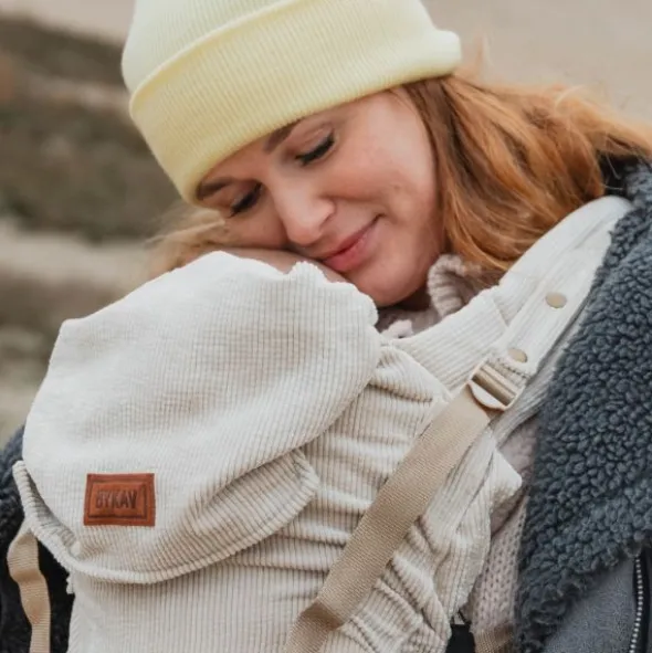 ByKay Click Carrier Deluxe Pro Draagzak - Ribbed Velvet - Almond Sand