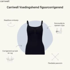 Carriwell Voedingshemd - Mt. M - Zwart