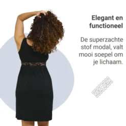 Carriwell Zwangerschap En Voedingsnachthemd - Mt. S - Zwart