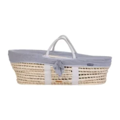 Childhome Moses Mand Inclusief Matras - Naturel - Jersey Bekleding Grijs