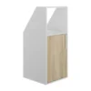 Diagone Onderkast Schuine Wand 1-Deurs – Eik / Wit