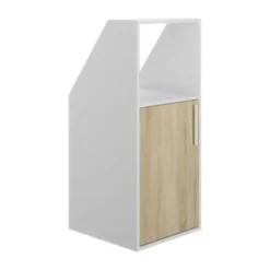Diagone Onderkast Schuine Wand 1-Deurs – Eik / Wit