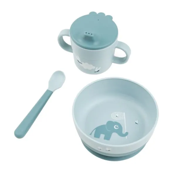 Done By Deer Foodie First Meal Set - Happy Clouds - 3-Delig - Green