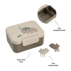 Done By Deer Lunchbox met Snackprikkers - Tiny Farm - Blue