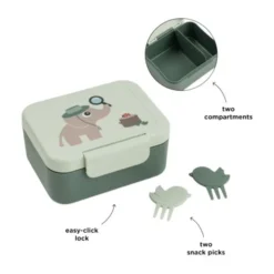 Done By Deer Lunchbox met Snackprikkers - Tiny Farm - Blue