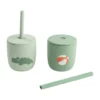Done By Deer Playground Siliconen Rietjesbeker - 2 Stuks - Green