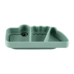 Done By Deer Stick & Stay Snack Bord - Croco - Silicone - Green