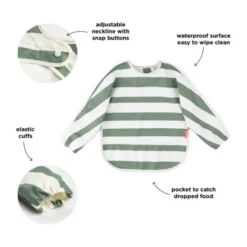 Done By Deer Stipes Slab Met Mouwen - Green