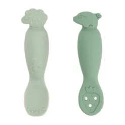 Done By Deer Tiny Farm Oefen Lepel Set - Green