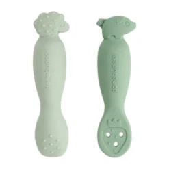 Done By Deer Tiny Farm Oefen Lepel Set - Green