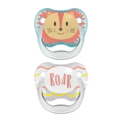Dr. Brown's Animal Faces Fopspeen Fase 1 Turquoise / Grijs