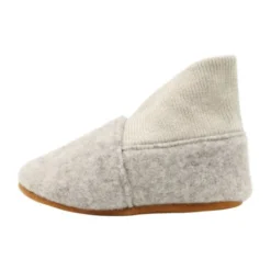 En Fant Wool Slippers Rib - Sand Melange - Maat 19/20