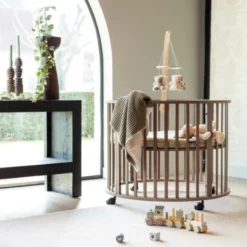 Europe Baby Circa Ronde Box Pakketdeal - Chestnut | Pretura Boxmatras - Superior Wave | Kidsmill Boxmatras Hoes