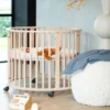 Europe Baby Circa Ronde Box Pakketdeal - Mat Naturel | Pretura Boxmatras - Superior Wave | Kidsmill Boxmatras Hoes