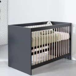 Europe Baby Nova Babybed Zwart Eiken 60 x 120 cm
