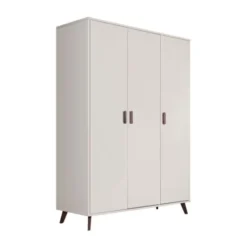 Europe Baby Olivia II Kledingkast 3-Deurs - Oatmeal / Walnoot - Retro