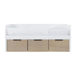 Europe Baby Ralph Bedbank incl. Laden En Uitvalbeveiliging Wit / Accent Hout Look