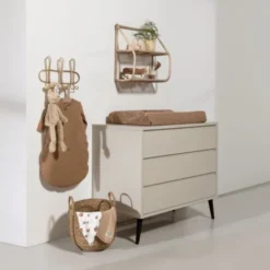 Europe Baby Sterre Babykamer Oatmeal / Zwart | Bed 60 x 120 cm + Commode